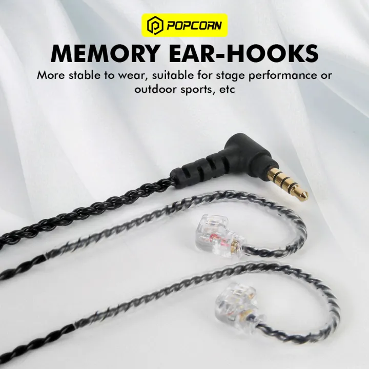 Popcorn%20Original%20Headphone%20Upgraded%20Earphone%20Cable%20HIFI%202Pin%20Connector%20Use%20For%20POCORN%20X8%20PRO%20X9%20PRO%20TRN%20MT1%20KZ%20ZSN%20PRO%20X%20EDX%20PRO%20QKZ%20AK6%20Pro%20-%20Image%202