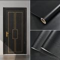 3mx60cm Black Wood Peel and Stick Wallpaper , 10 Ft. x 2 Ft. Removable Wood Contact Paper, Removable Contact Paper for Countertops, Decorative Waterproof Vinyl Roll. 