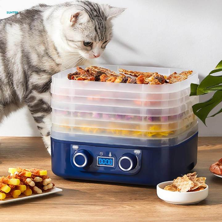 Electric Food Dryer 5 Layers Reusable Temperature Control 160W Dehydration Fruit Dryer for Blue