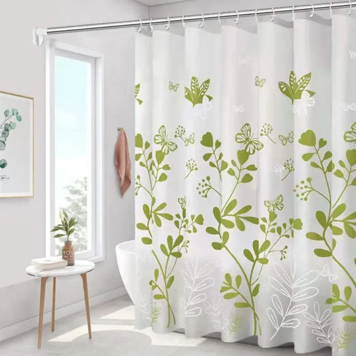 Leaves%20With%20Hook%20Shower%20Curtains%20Waterproof%20Mildew%20Proof%20Bathroom%20Curtains%20Green%20%20Pattern%20Thicker%20Partition%20Curtain%20Home%20Decoration%20-%20Image%209