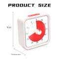 Pomodoro Timer for Kitchen, Time Management Study Classroom Timer, 60-Minute Visual Timer with Silent Operation Easy Install Easy to Use -C.