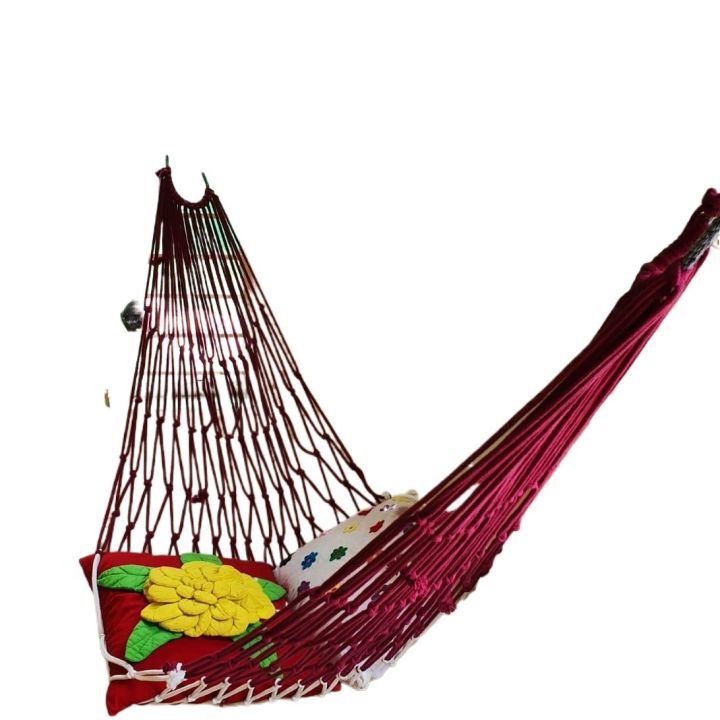 Hand Made Dolna Adult Rope bed Hanging Dolna The swing color that is available will get the color tie Use For All People Large Swing Rope bed Dolna different color