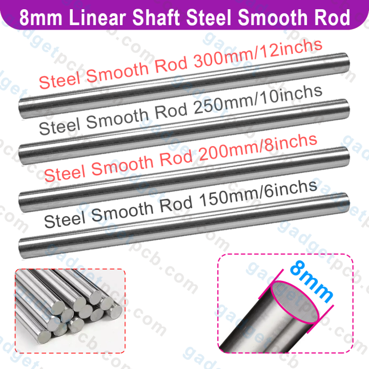 8mm%20Smooth%20Rod%208mm%20Linear%20Shaft%20Stainless%20Steel%20Smooth%20Rod%20Length%20150mm%20200mm%20250mm%20300mm%20/%206%20Inches%208%20Inches%2010%20Inches%2012%20Inches%20Motion%20Guide%20for%203D%20Printer%20CNC%20Machine%20-%20Image%202