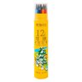 M&G 12 colors wood-free environmentally friendly colored pencils hexagonal rod yellow tube. 