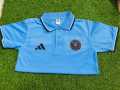 inter miami polo t shirt for men lake blue color. 