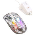 Wireless Transparent Game Mouse RGB Light 3 Modes Electronic Mice Bluetooth-compatible 5.0/2.4G/USB-C Mouse for PC Laptop Gamer.