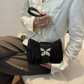 Aesthetic bow, new spring and summer trend, sweet and cool, personality casual chain, armpit, shoulder crossbody, handbag, bag women.