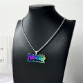 Cross-border European and American hip-hop titanium steel necklace men's tide versatile pendant retro personality accessories women's long sweater chain pendant.