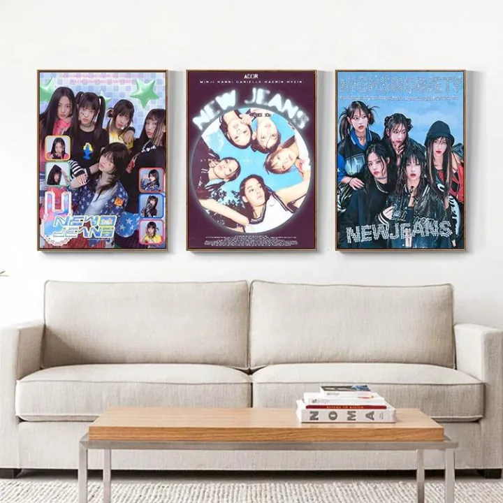 Kpop%20Girl%20Group%20Idol%20New-Jeans%20New%20Music%20Album%20OMG%20Cover%20Rabbit%20Poster%20Canvas%20Painting%20Wall%20Art%20Pictures%20Home%20Room%20Decor%20-%20Image%202
