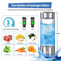 Hydrogen Water Bottle Portable Rechargeable 3 Min Quick Electrolysis Water Ionizer Machine Office Travel Daily Gift. 