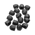 M3 Black - Six Edged Nylon Nut with Cover Cap of 10 Pieces.