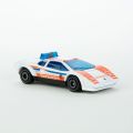 Hot Wheels (Mainline) Lamborghini Countach Police Car White - Regular Treasure Hunt, Scale - 1:64. 