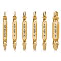 6PCS Damaged Screw Extractor Kit Stripped Screw Remover for Easily and Quickly Remover Common Sizes of Broken Tool. 