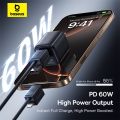 Baseus Versatile Two-for-Two Fast Charging Cable U+C to C+L 60W 0.6m 1m 2m.