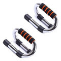 Combo Pack of 2 Pieces Push Up Bar - Silver and Black. 