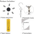 Durable Changing Solar Powered Lanterns Wind Chime Wind Mobile LED Light, Gzero Spiral Spinner Windchime Portable Outdoor Chime for Patio, Deck, Yard, Garden, Home. 
