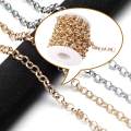 Round Link Chain 8mm Width Aluminum with Spool Roll for Jewelry Making DIY Accessories. 