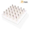 25PCS G40 1W LED String Lights Replacement Bulb E12 220V Warm White 2700K Glass LED Light Bulbs 360 Grad Beam Angle Non-Dimmable--Warm white 2700K--E12 220V-240V. 