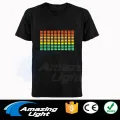 Sound Active Equalizer El T Shirt Equalizer Light Up Down Led T Shirt Flashing Music Activated Led T-shirt. 