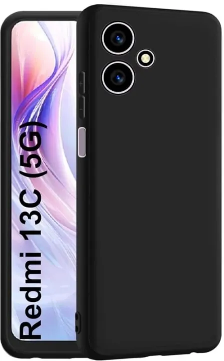 Back%20Cover%20for%20Cover%20Case%20for%20Redmi%2013C%205G%20(Black%20Bumper)%20(Transparent,%20Camera%20Bump%20Protector%20Black,%20Grip%20Case,%20Silicon%20-%20Image%202
