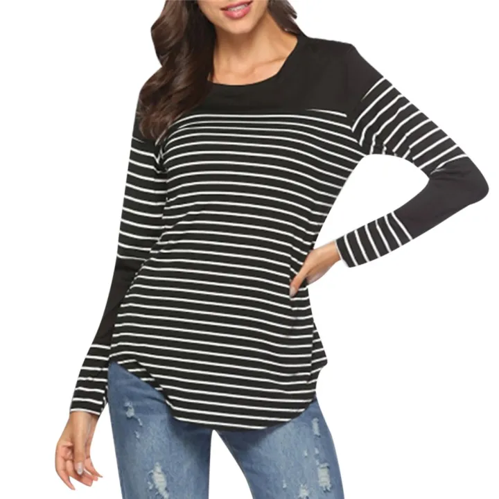 Pregnancy%20Maternity%20Clothes%20Women%20Maternity%20Casual%20Striped%20Nursing%20Tops%20T-shirt%20Breastfeeding%20Tops%20Pregnant%20Women%20-%20Image%203
