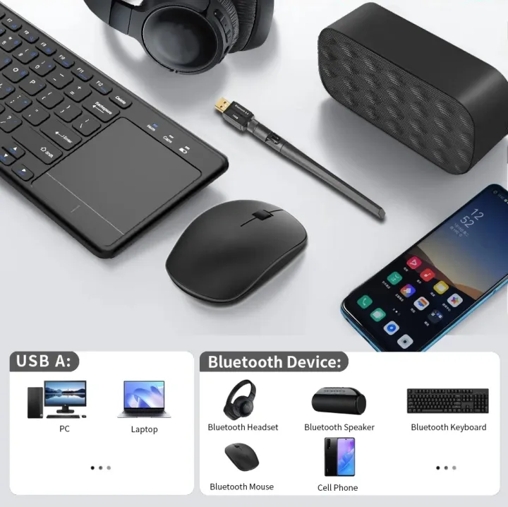 150M%20Bluetooth%205.4%20Adapter%20Free%20Driver%20USB%20Bluetooth%20Dongle%20Adapter%20for%20PC%20Windows%2011/10/8.1%20Mouse%20Keyboard%20Audio%20Receiver%20-%20Image%203