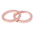 10Pcs 12mm x 17mm x 1.5mm Copper Crush Washer Flat Ring Gasket Fitting.
