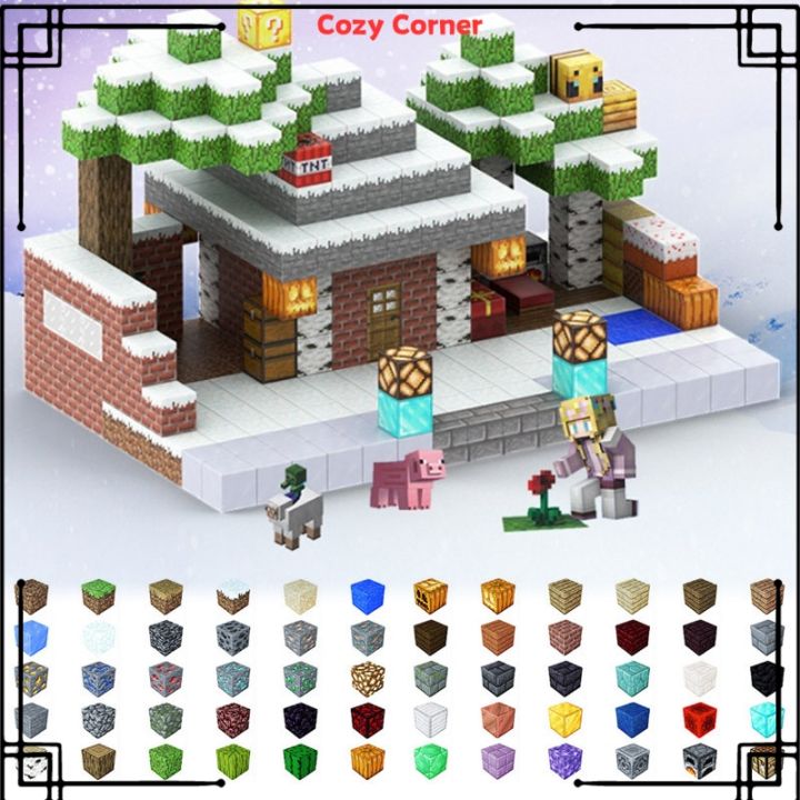 Cozy2CM DIY Minecraft Building block set Merchandise Magnet Toy Mine Assembling Magnetic Cube Building Blocks Children's Educational Toys Model My Magnetic toys Gift