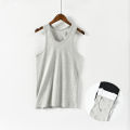 Spring and Summer Thin Men's I-Shaped Boxing Pure Cotton Home Large Sizes Availiable Cotton Thin Thread Hurdle Base Inner Wear Vest.
