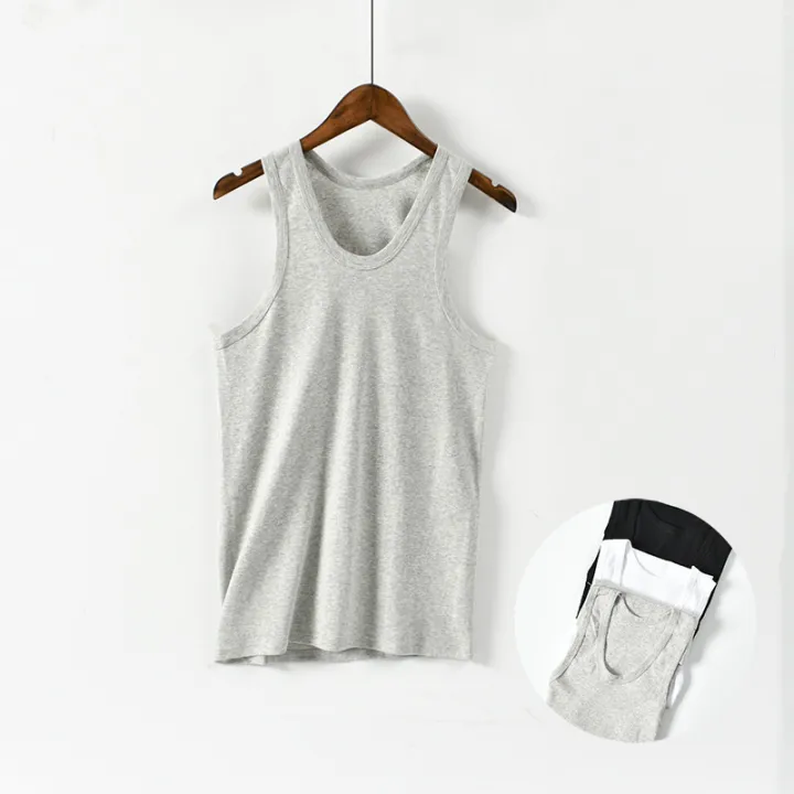 Spring%20and%20Summer%20Thin%20Men's%20I-Shaped%20Boxing%20Pure%20Cotton%20Home%20Large%20Sizes%20Availiable%20Cotton%20Thin%20Thread%20Hurdle%20Base%20Inner%20Wear%20Vest%20-%20Image%202