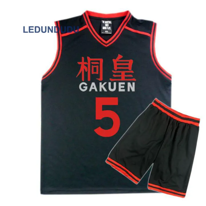 Anime Kuroko no Basuke Basket Cosplay GAKUEN School Uniforms Aomine Daiki Men Jersey Sportswear T-shirt Shorts Costume Set 4 5 6