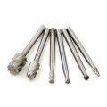 6Pcs 1/8 Inch Shank HSS Wood Working Rotary Bits Set Routing Router Burrs Fits Rotary Tools. 