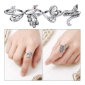 8-Piece Set of Adjustable Knitted Crochet Ring, Finger Guide Yarn Tension Ring, Crochet Ring for Finger Knitting Rings Easy Install. 