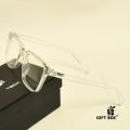 New Men Fashion Eyeglasses Best glasses Reading Classic Design New Transparent glass Best Premium Quality Man Endgame Cutout White -Eyeglass Glass Latest Trends Eye Glass Frame Unisex Reading glasses.