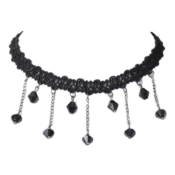 Black%20Flower%20Rhinestone%20Choker%20Necklace%20Women%20-%20Image%203