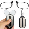 Folding Nose Clip-on Reading Glasses Key Chains Legless Ultralight The Aged Mini Portable Presbyopic Glasses Keychain +1.0 - 3.0.