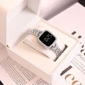 Silver - Women's Plush Digital Square Watch. 