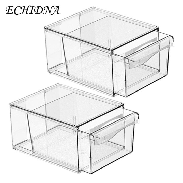 Bathroom Storage Drawers Stackable Dustproof Makeup Organizer with Pull Out Drawer Ideal for Bathroom Kitchen Vanity Storage Convenient Visible Cosmetic Storage Solution Available in 2/4 Pcs Pull-out