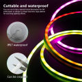 RGBIC Neon Led Lights for Bedroom 5V USB Neon Rope App Control Music Sync Color Changing Rope Light Flex Neon Sign for Indoor.