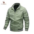 CAMEL Embroidery Zipper Jacket for Men Outdoor Sports Bomber Jacket Special Jacket for Business and Leisure High Q. 