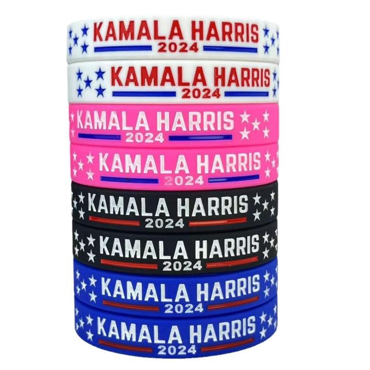 Colored Silicone Wristbands Trendy Packaged Silicone Kamala Harris