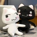 New Toro Inoue Cat Plush Anime Game Doll Stuffed Kittens Plushie Cartoon Couple Black and White Cats Decor Gift Toys for Kids. 