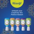 Fevicryl 3D Outliners Glitter Kit 20ml x 5 | Fabric and Multi-Surface 3D Outliners Glitter Assorted Pack, Multi Colour.