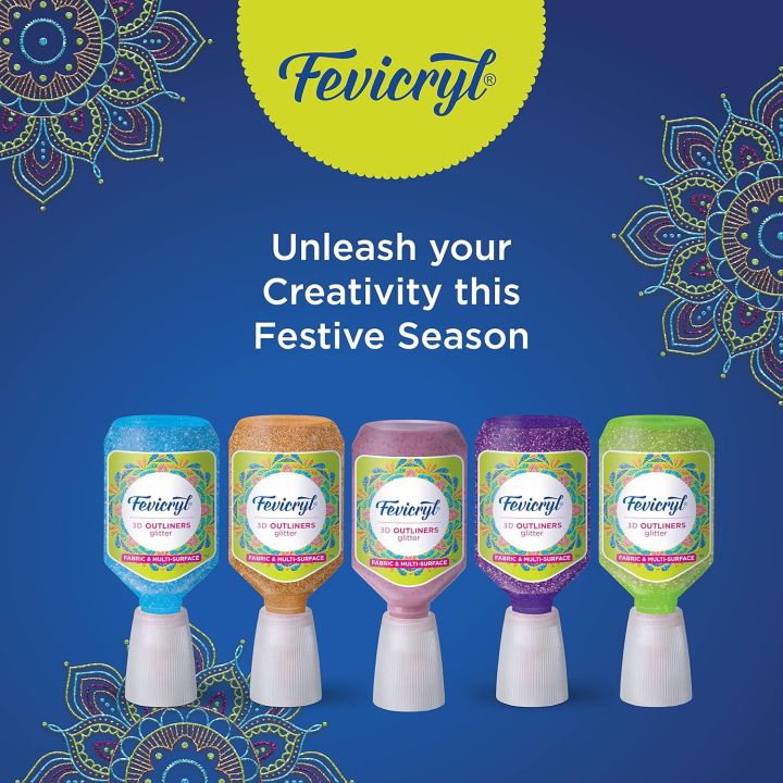 Fevicryl%203D%20Outliners%20Glitter%20Kit%2020ml%20x%205%20%7C%20Fabric%20and%20Multi-Surface%203D%20Outliners%20Glitter%20Assorted%20Pack,%20Multi%20Colour%20-%20Image%204