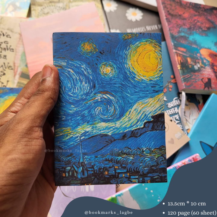 "Starry%20Night"%20Small%20Pocket%20Notebook(5.4"*4"%20,A6%20Size)-%20Notebook/Sketchbook/Sketchpad%20For%20Drawing,%20Sketching,%20Writing%20With%20Classic%20Look%20-%20Dairy%20-%20Image%202