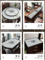 New Chinese round Table Mat Waterproof Oil-Proof Disposable Rosewood Large round Table Tablecloth Double-Layer Dining Table with Turntable Leather Mat. 