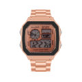 Men watches waterproof LCD colorful cold light Watch stainless steel business digital watch. 