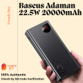 Baseus Adaman 20000mAh 22.5W Power Bank Metal Digital Display Quick Charge. 