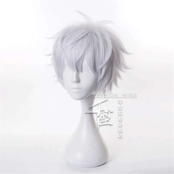 Anime%20Jujutsu%20Kaisen%20Gojo%20Satoru%20Release%20State%20Wig%20Cosplay%20Synthetic%20Wigs%20Playing%20Powder%20Short%20Sier%20White%20Hair%20Halloween%20-%20Image%204