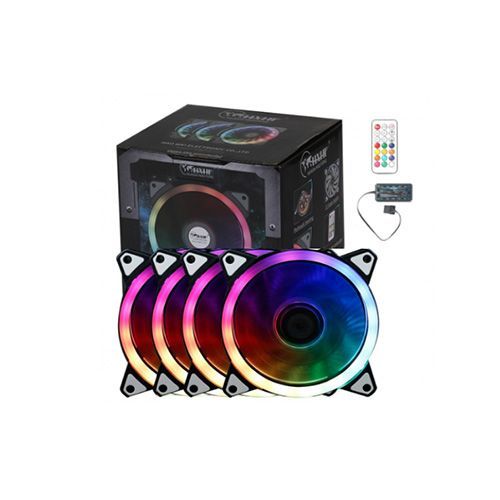 HXHF HF200 RGB 4 IN 1 120MM CASE COOLING FAN With Remote